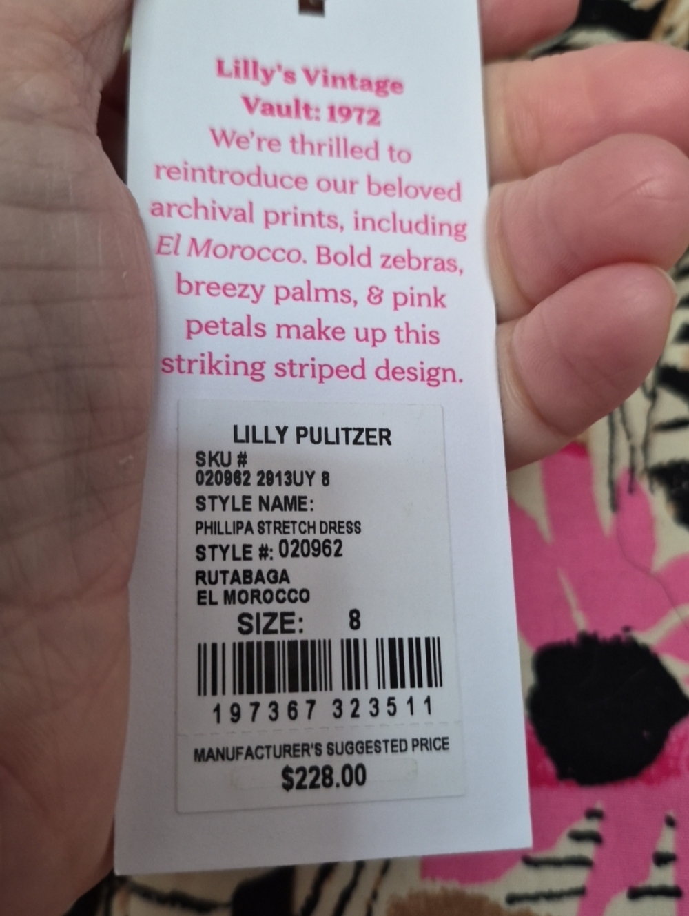 NWT Lilly Pulitzer Size 8 Phillipa Stretch Dress Rutabaga El Morocco Zebra Print - Picture 4 of 13